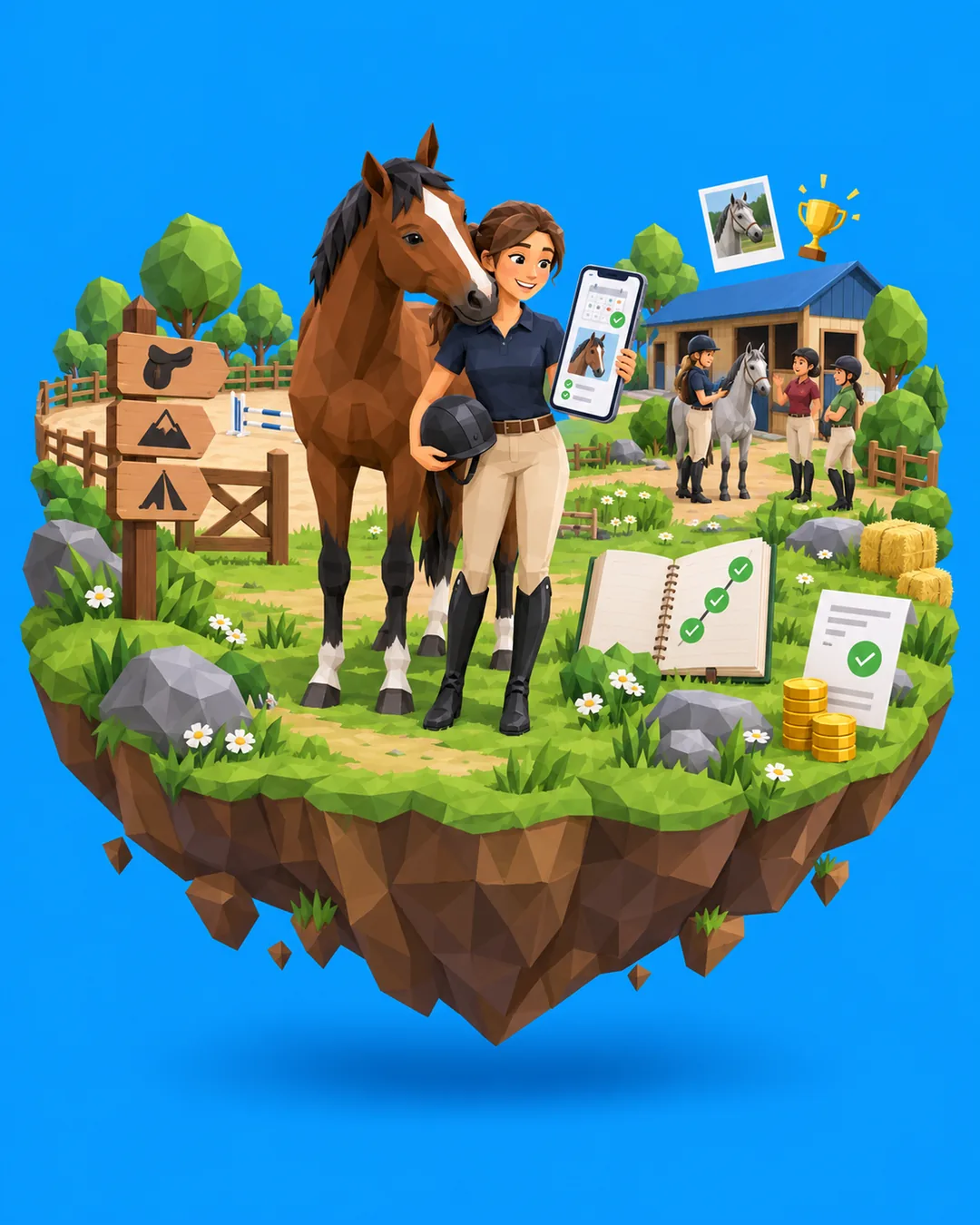 A rider and her horse